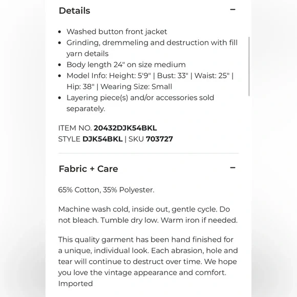 Distressed Denim Jacket - Picture 4 of 7